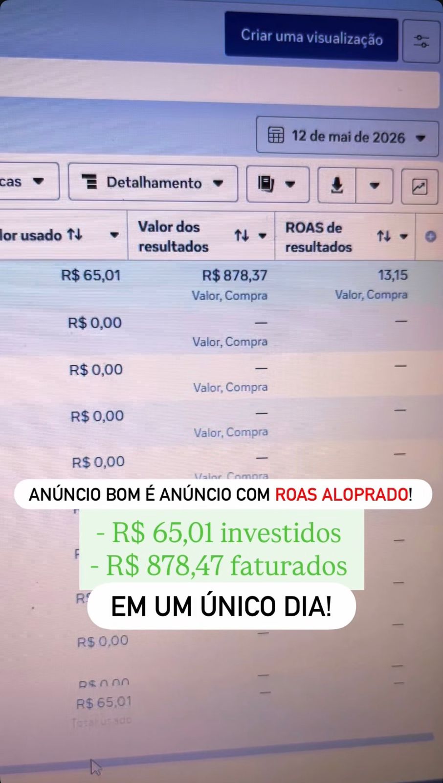 Prova social — resultado de aluno
